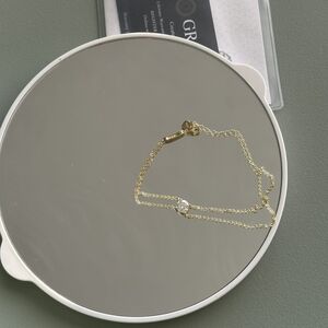 Elegant Gold Vermeil Bracelet with Moissanite Accent